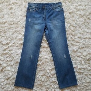 Jeanology collection straight leg distressed jeans